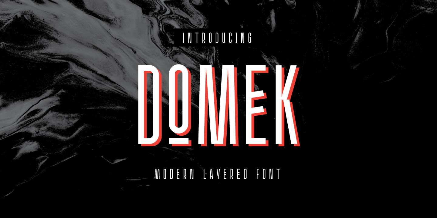 Пример шрифта Domek